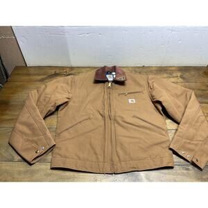 Carhartt Detroit Jacket Blanket Lined Mens 38 Regular Medium J01 BRN Brown NWT